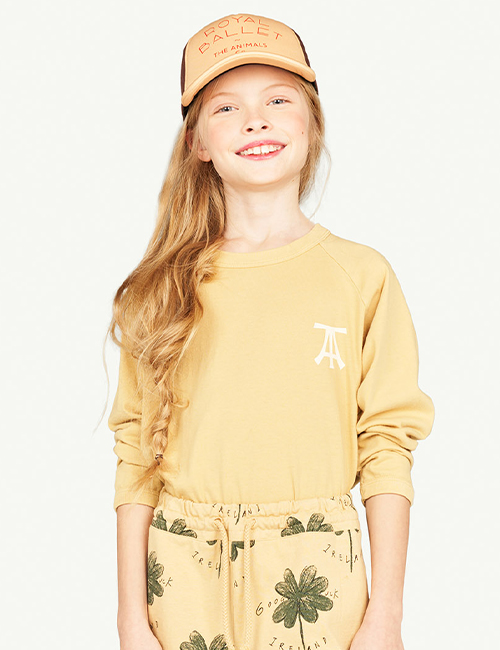 [The Animals Observatory]  ANTEATER KIDS T-SHIRT Brown_Boy Hat  [4Y]