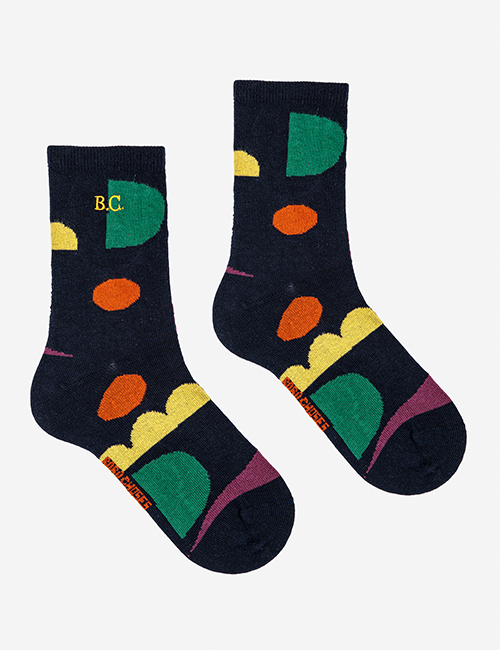[BOBO CHOSES] Multicolor Shapes long socks