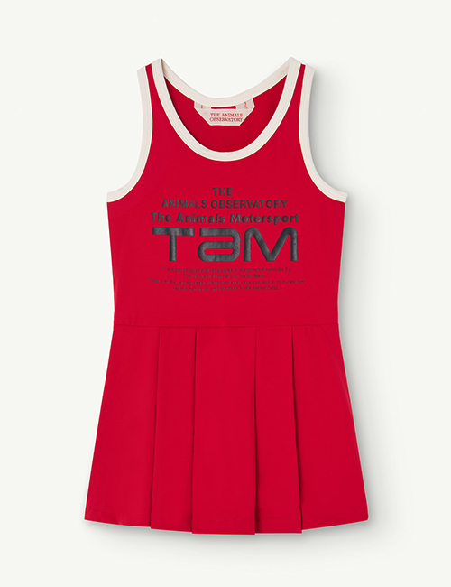 [The Animals Observatory]  VULTURE KIDS DRESS Red