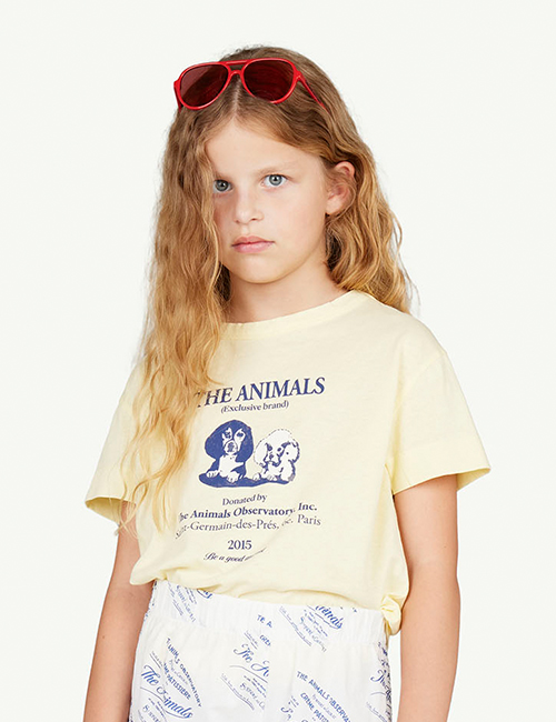 [The Animals Observatory]  ROOSTER KIDS T-SHIRT Soft Yellow [2Y, 6Y,  10Y, 12Y]