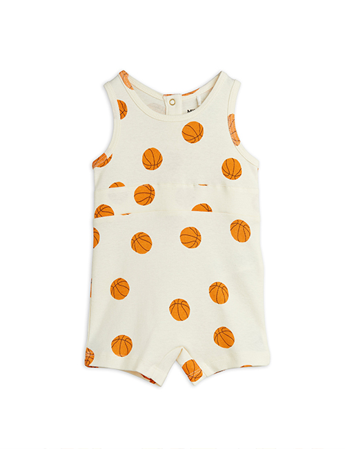 [MINI RODINI]Basketball aop baby summersuit _ Offwhite