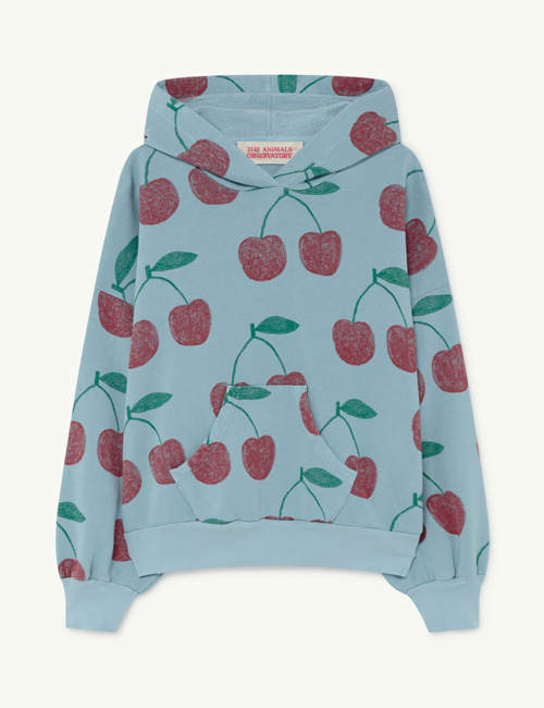 [T.A.O]  Soft Blue Cherries Beaver Kids Sweatshirt