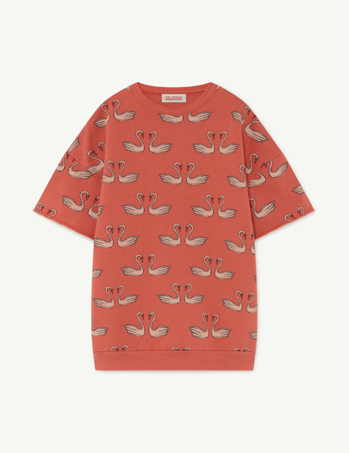 [T.A.O]  Red Swans Whale Kids Dress
