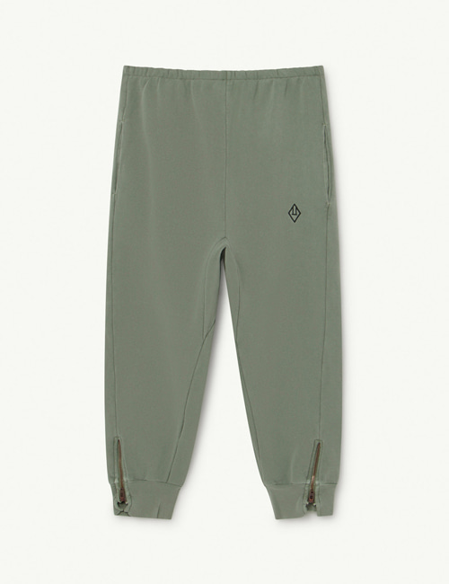 [T.A.O]  Soft Green Logo Panther Kids Trousers