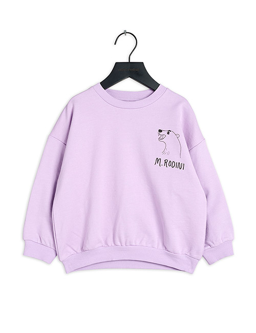 [MINI RODINI]Polar bear sp sweatshirt _ Purple