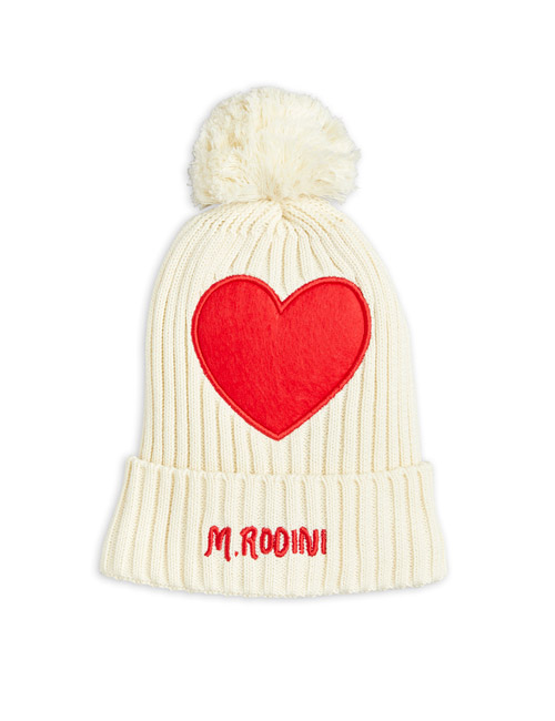 [MINI RODINI]Heart pompom hat
