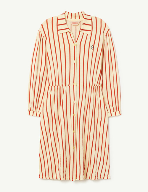 [T.A.O]  DOLPHIN KIDS DRESS Yellow_Red Stripes