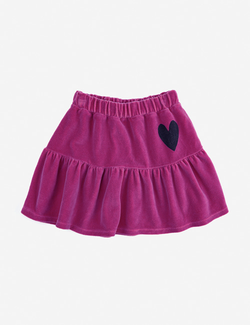 [BOBO CHOSES]  Heart velvet skirt [12-13Y]