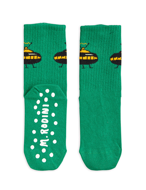 [MINI RODINI]  Ufo sock anti slip _ Green