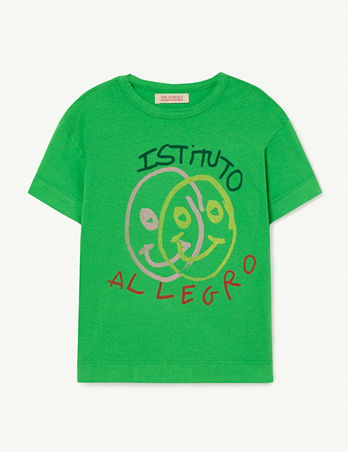 [The Animals Observatory] ROOSTER KIDS+ T-SHIRT Green