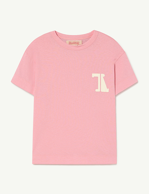 [The Animals Observatory]  Pink The Animals Rooster T-Shirt [8Y,14Y]