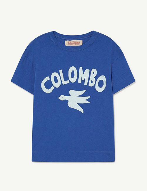 [The Animals Observatory]  Deep Blue Rooster Colombo T-Shirt[2Y,3Y,4Y,6Y,8Y,12Y,14Y]