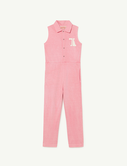 [The Animals Observatory]  Pink The Animals Grasshoper Jumpsuit [4Y]