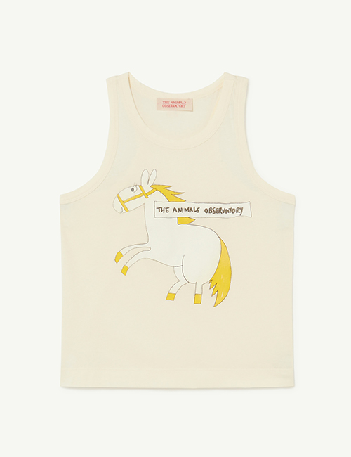 [The Animals Observatory]  White Horse Tank Frog T-Shirt