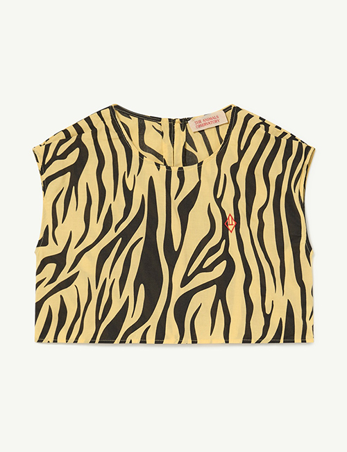 [The Animals Observatory]  Yellow Zebra Baboon Shirt [4Y, 6Y, 8Y, 10Y, 12Y]