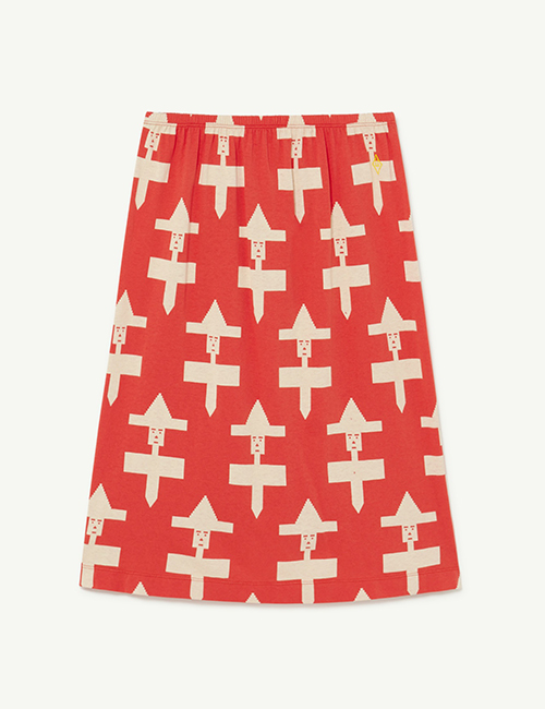[The Animals Observatory]  Red Geometrical Ladybug Skirt [6Y]