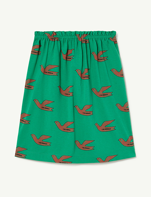 [The Animals Observatory]  Green Birds Kitten Skirt