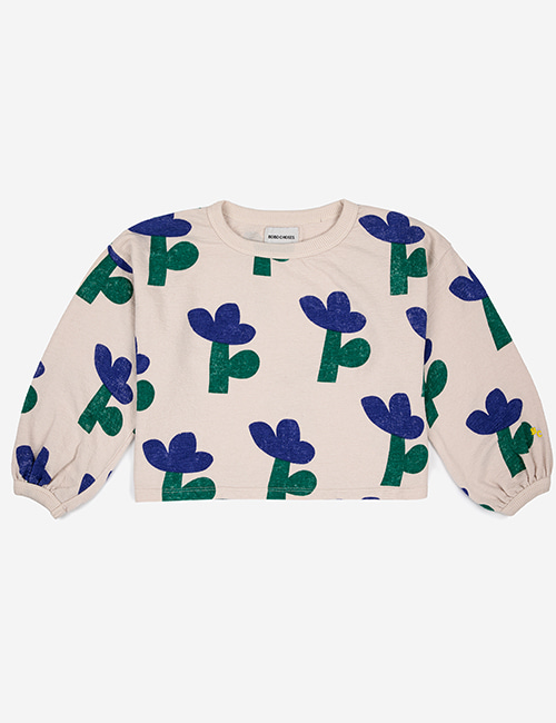 [BOBO CHOSES] Sea Flower all over cropped sweatshirt