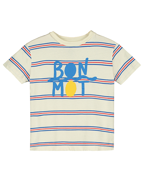 [BONMOT]  T-shirt all over stripes bon _ ivory [2-3Y, 3-4Y, 4-5Y, 8-9Y]