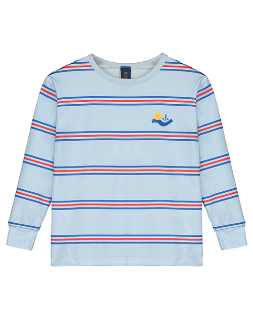 [BONMOT]  Swim t-shirt stripes _ Light blue [ 3-4Y, 4-5Y, 6-7Y, 8-9Y, 10-11Y]