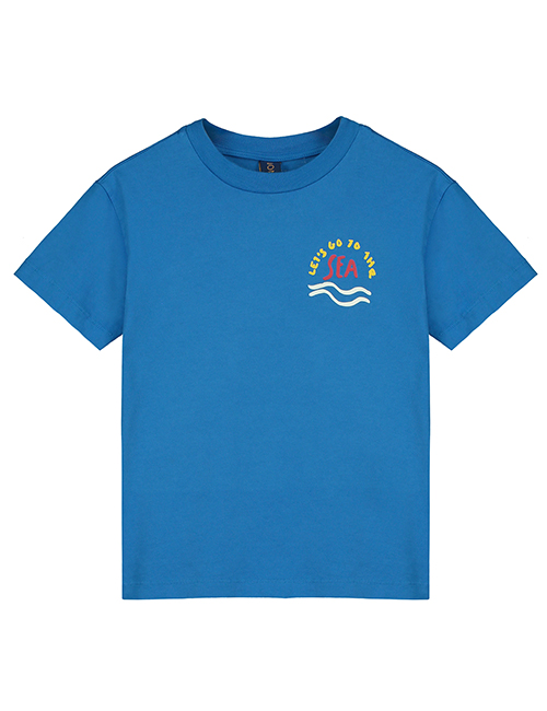 [BONMOT]  T-shirt under water life _ Fresh blue [3-4Y, 4-5Y, 6-7Y, 8-9Y, 10-11Y]