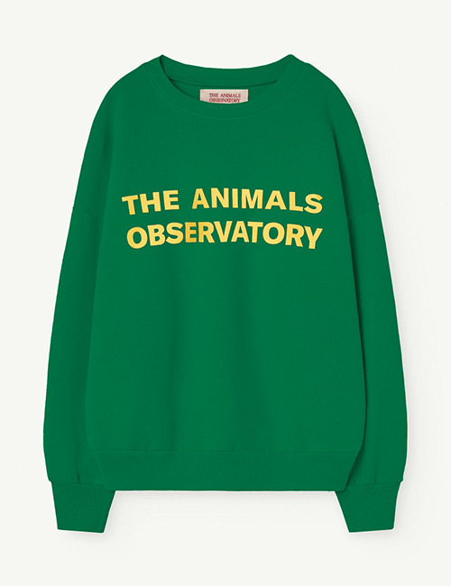 [The Animals Observatory]  LEO KIDS SWEATSHIRT Green [3Y, 4Y, 8Y, 10Y, 12Y]