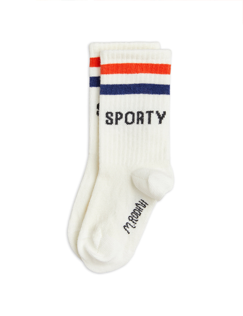 [MINI RODINI]Sporty 1-pack socks _ White [ 20/23, 24/27, 28/31]