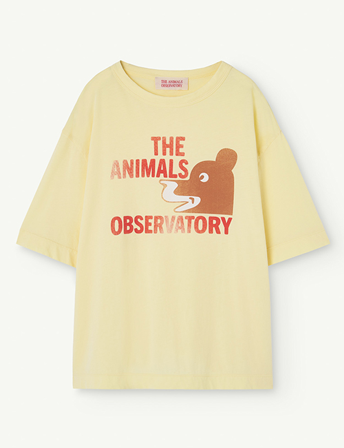 [The Animals Observatory]  ROOSTER OVERSIZE KIDS T-SHIRT Soft Yellow [2Y, 3Y, 4Y, 6Y, 8Y, 10Y, 12Y]