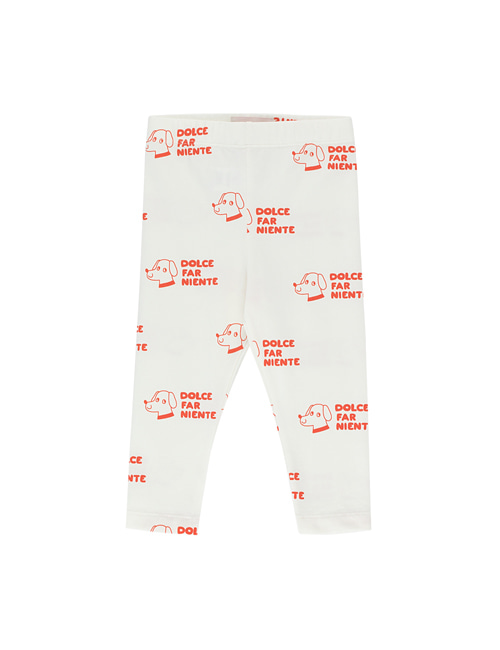 [Tiny Cottons]“DOGS” PANT _ off-white/red