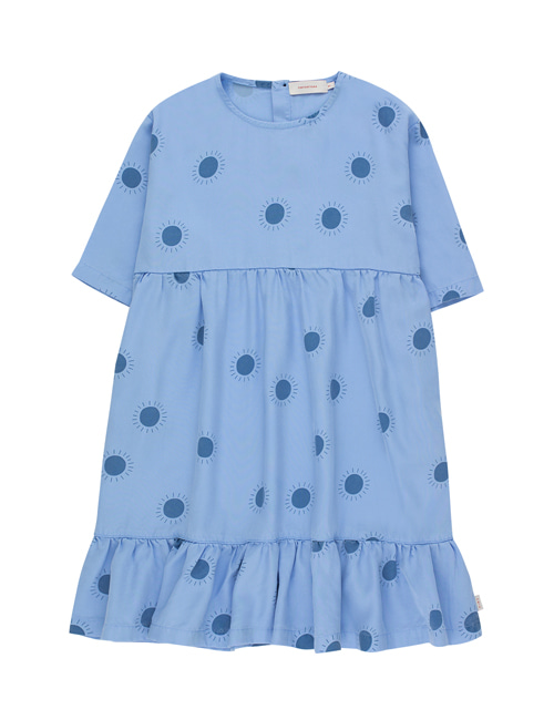 [Tiny Cottons] “SUN” BELLED DRESS _ cerulean blue/summer navy