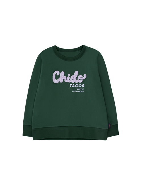 [Tiny Cottons] CHIDO SWEATSHIRT _ bottle green/lilac