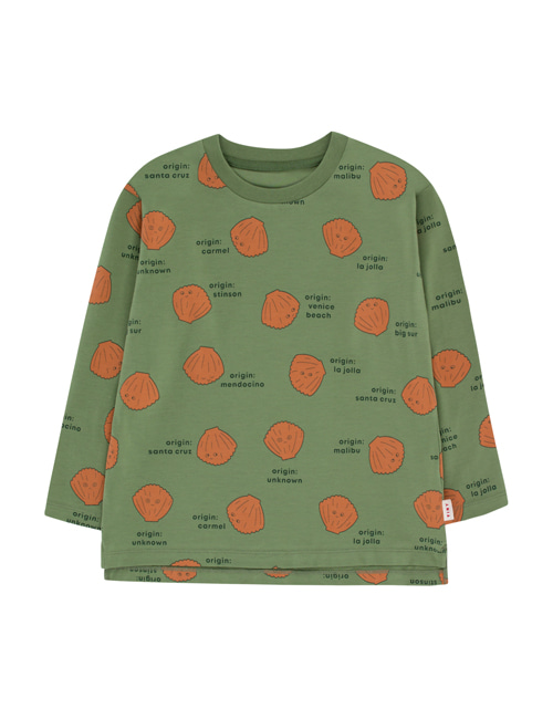 [Tiny Cottons] SHELLS LS TEE _ green wood/brown