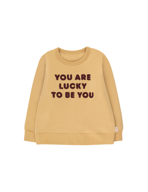 [Tiny Cottons] YOU ARE LUCKY SWEATSHIRT _ sand/aubergine