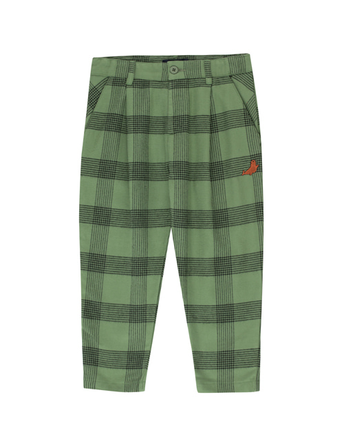 [Tiny Cottons] CHECK &quot;SEAL&quot;&quot; PLEATED PANT _ green wood/black