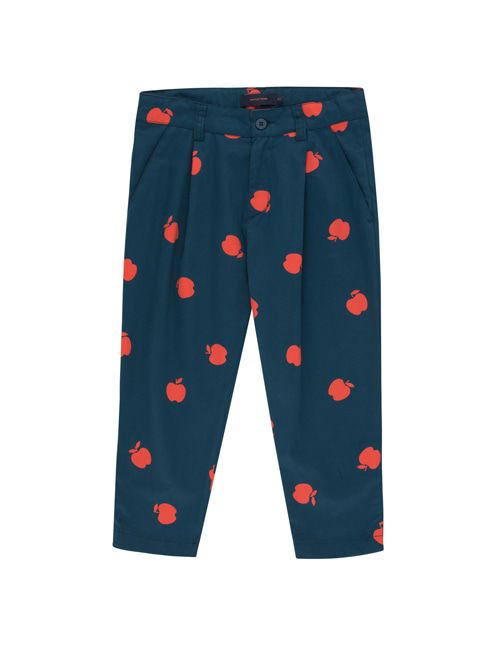 [Tiny Cottons] APPLES PLEATED PANT _ true navy/burgundy