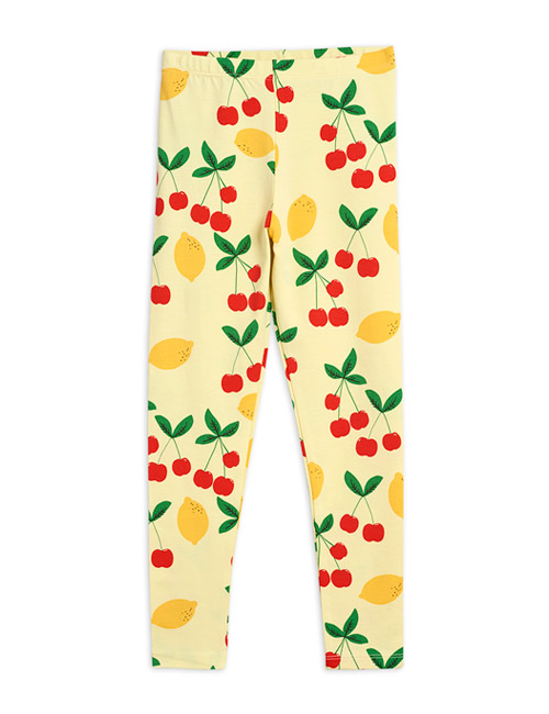 [MINIRODINI] Cherry lemonade aop legging _Yellow[80/86, 92/98, 104/110]