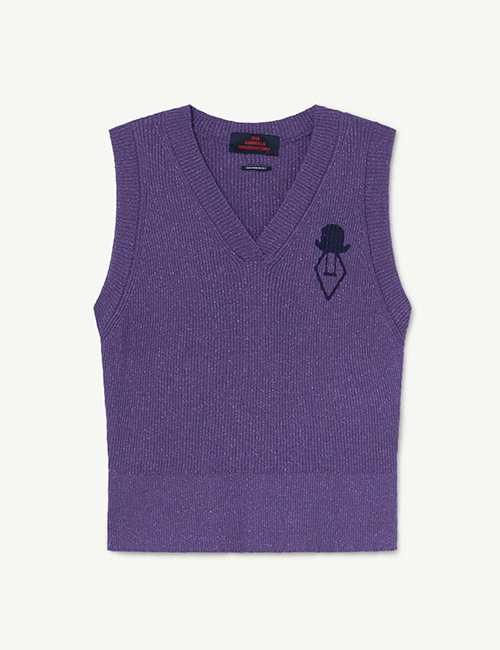 [T.A.O]  BAT KIDS VEST _ Purple Logo