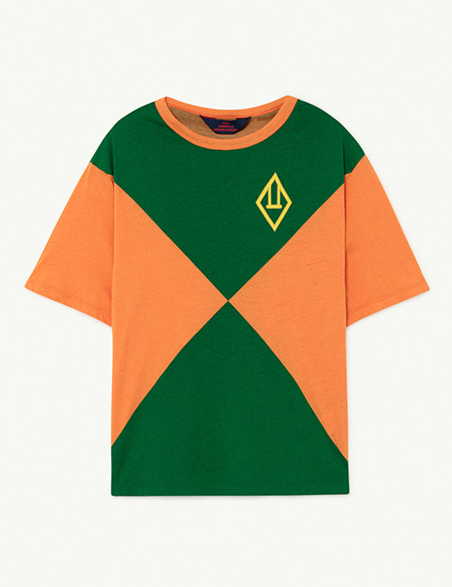 [T.A.O]  ROOSTER OVERSIZE KIDS+ T-SHIRT _ Orange Triangles