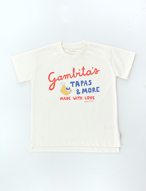 [TINY COTTONS]  GAMBITA’S GRAPHIC TEE _ off-white/red