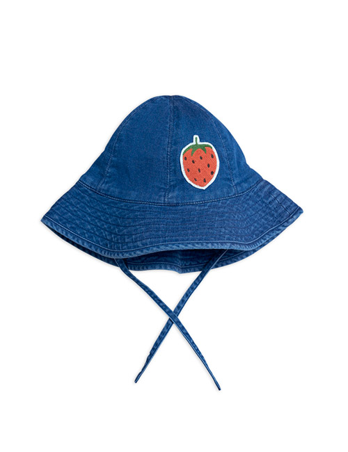 [MINI RODINI] Denim strawberry sun hat[48/50]