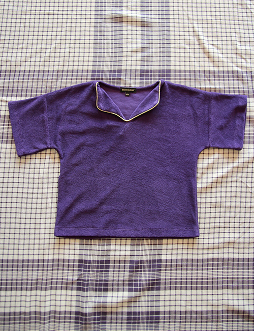 [BONJOUR DIARY]T-shirt _ purple terry