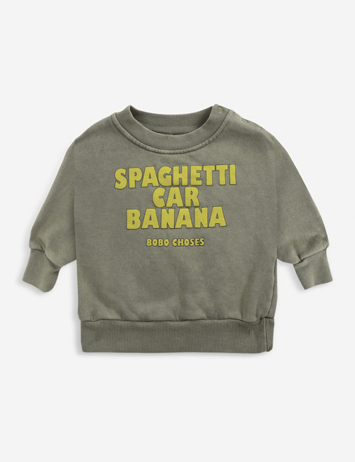 [BOBO CHOSES]  Spaghetti Car Banana sweatshirt[12-18m, 18-24m]