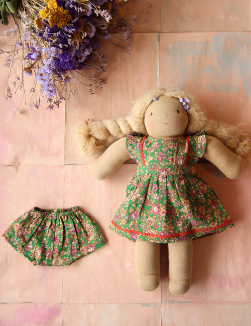 [BONJOUR DIARY]Doll dress with panty _ Small pink flowers print[S, L]