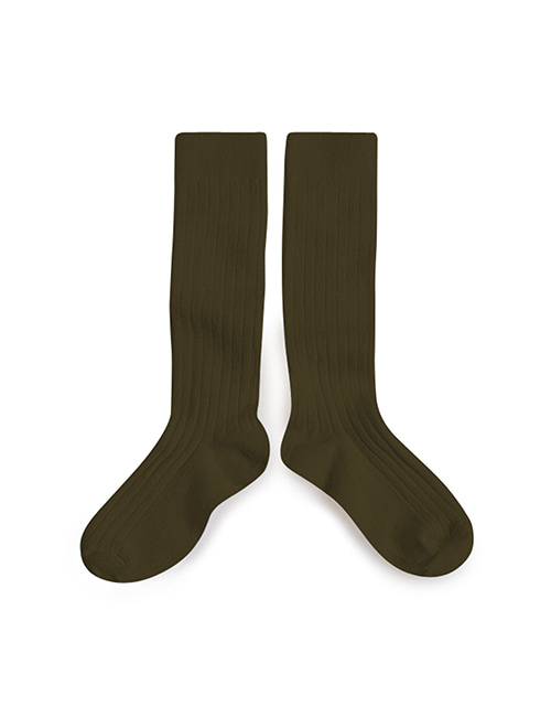 [COLLEGIEN] Ribbed Knee-High Socks (No.745)
