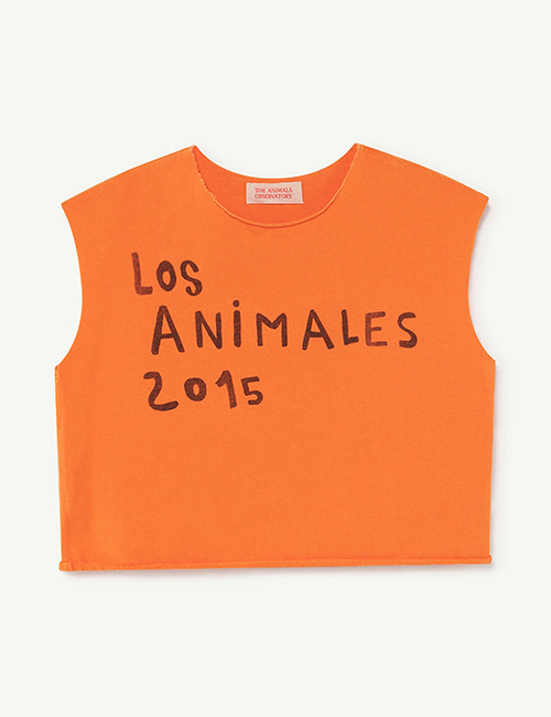 [T.A.O]  PRAWN KIDS T-SHIRT _ Orange Los Animales [4Y, 12Y]