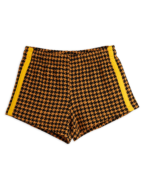 [MINI RODINI]  Houndstooth shorts _ Brown