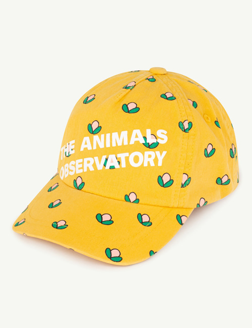 [T.A.O]  HAMSTER KIDS CAP Yellow_Pink Flowers[L (56cm)]