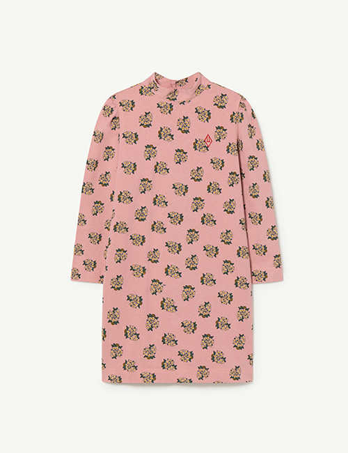 [The Animals Observatory] JERSEY BUG KIDS DRESS _ Pink_Flowers [4Y, 6Y, 8Y, 10Y, 12Y]