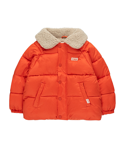 [TINY COTTONS] SOLID PADDED JACKET _ summer red[6Y, 8Y, 10Y, 12Y]