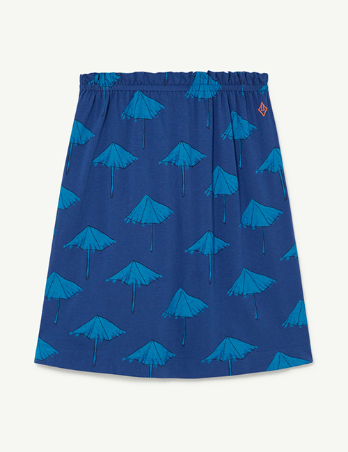 [The Animals Observatory]  Deep Blue Kitten Skirt [ 4Y, 6Y, 10Y, 12Y]